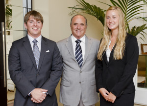 From Left: Phillip Rogers; Alfred Pisani, Founder & Group Chairman, Corinthia Hotels; and Genevieve Arnold at Corinthia Hotels Headquarters in Malta.