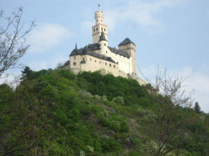 Marksburg Castle high above the Rhine