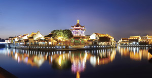 Suzhou Garden at night - Thinkstock 159434151